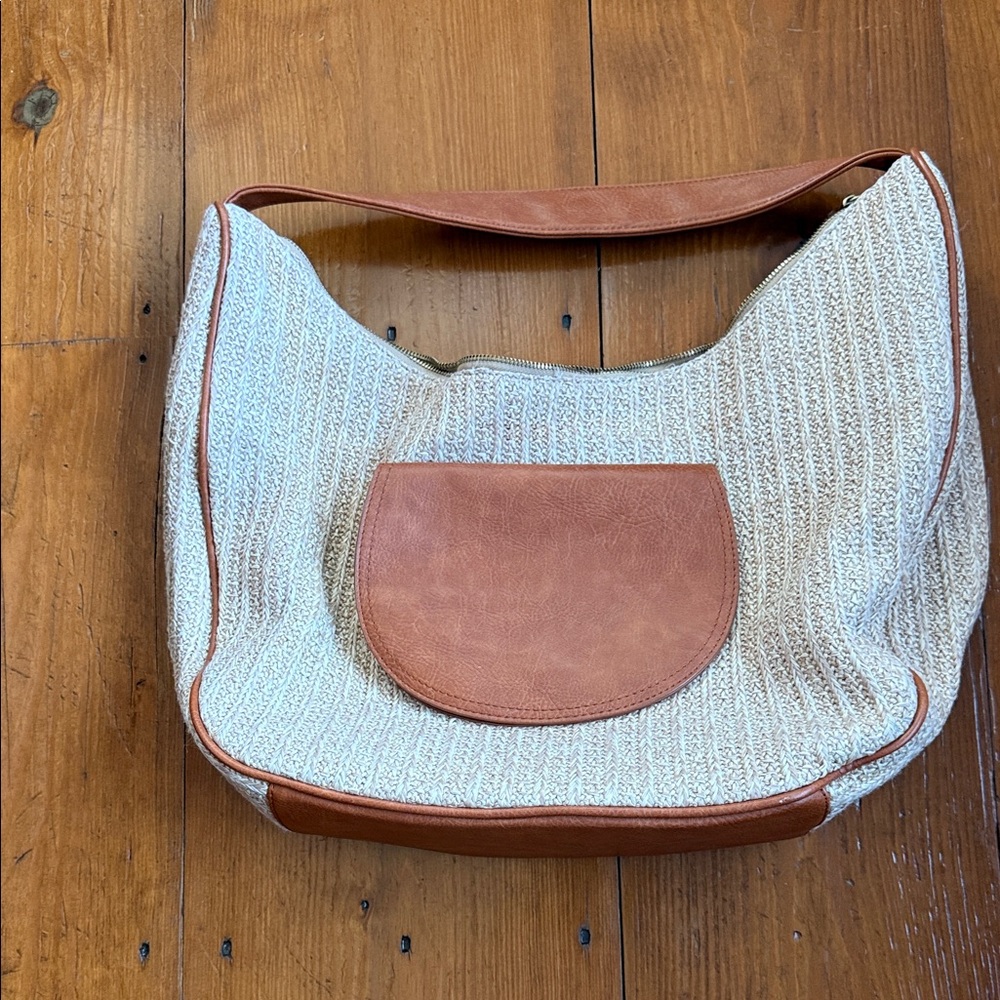 ANTHROPOLOGIE large urban raffia bag